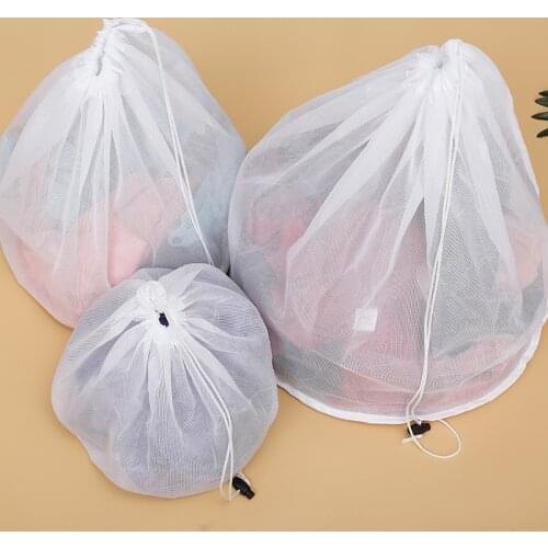 Washing Laundry bag Polyester fiber Thickening Coarse Wire Drawstring Laundry Bag Underwear Washing Machine Clothes