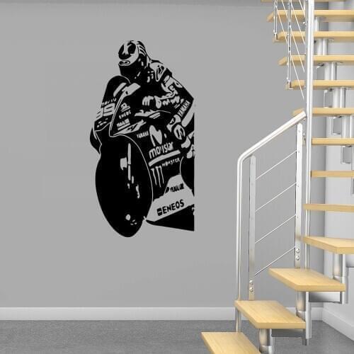 Motorcycle Wall Sticker For Living Room Bedroom Kids Room Art Vinyl Wall Stickers Home Decor Mural WallPaper Revocable ov712