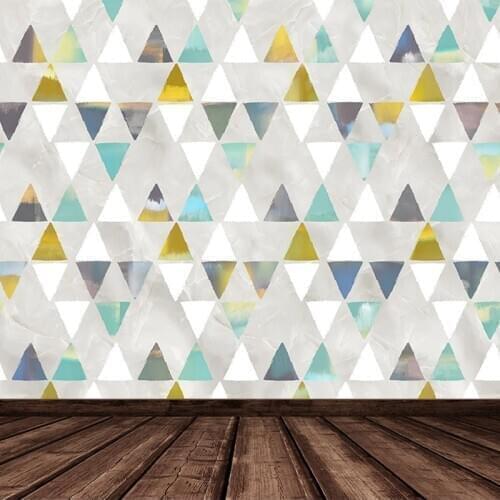 Triangle Geometric Pattern Decor Art Wallpaper Mural Wall Painting Modern Living Room Bedroom Sofa TV Background Photo Wallpaper
