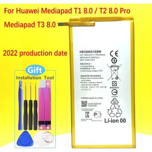 New Battery For Huawei Mediapad T1 8.0 / T2 8.0 Pro /Mediapad T3 8.0 HB3080G1EBC High Quality Battery+Track Code