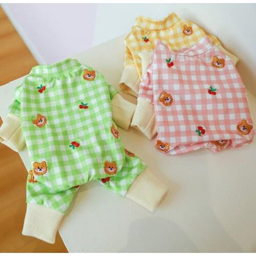 Autumn Dog Pajamas Puppy Jumpsuit Four-legged Homewear Winter Clothing For Small Medium Dogs Pet Chihuahua Yorkshire Dog Outfits