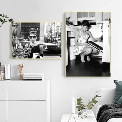 British Goddess Actress Black White Posters Prints Kitchen Decor Classic Movie Photography Art Painting Home Wall Decoration
