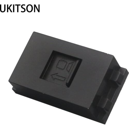 Black Color RJ45 Frame Bracket Module For CAT6 7 8 LAN Internet Insert Jack Keystone Plug With Cover Door