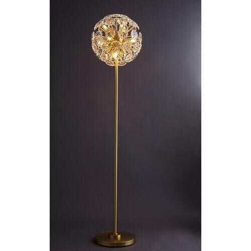 Luxury crystal G9 floor lamp fancy floor lamp flower floor lamp brass floor lamp K9 crystal good quality
