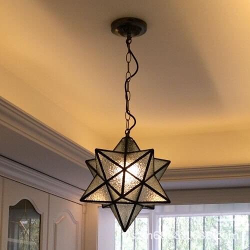 Modern Pentagram Chandelier Creative Living Room Dining Room Art Bedrooms Star Parlor Chandelier Study Club Chandelier