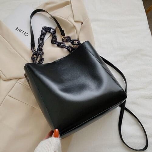 Fashion PU Leather Shoulder Bags for Women 2021 Womens Simple Style Handbags Female Travel Branded Trending Hand Bag