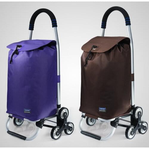 Climbing Stairs Shopping Cart Shopping Cart Small Cart Folding Trolley Cart Home Aluminum Alloy Trolley Trailer