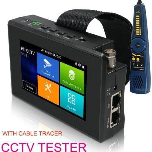 Security Tester Monitor Video Audio Test PTZ IPC1800ADH Plus With Cable Tracer 8MP AHD TVI CVI CVBS Camera Testing Tool