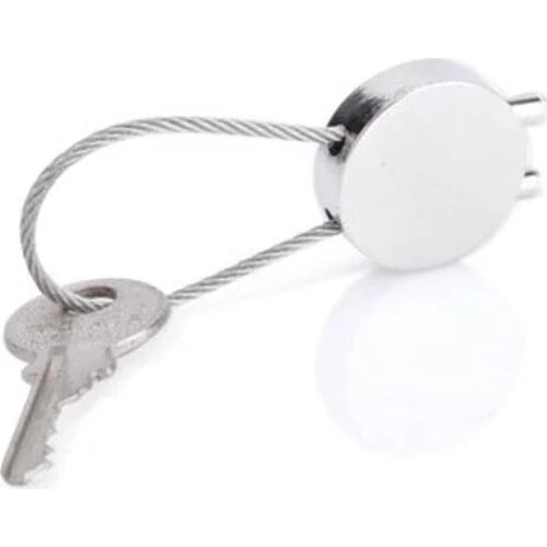 High quality circular keychain wire rope key chain key holder round keychain creative portachiavi llaveros hombre bag charm