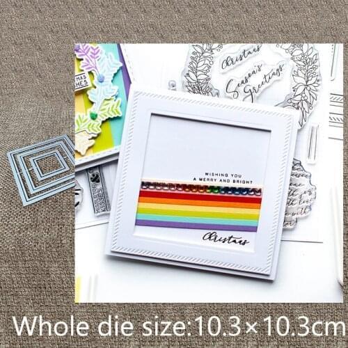 XLDesign Craft Metal Cutting Dies stencil mold square frame decoration scrapbook Album Paper Card Craft Embossing die cuts