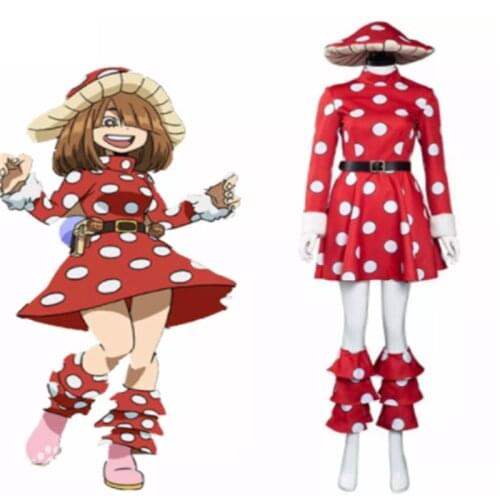 Anime My Hero Academia Kinoko Komori Cosplay Costume Outfits Dress Halloween Carnival Women Suit