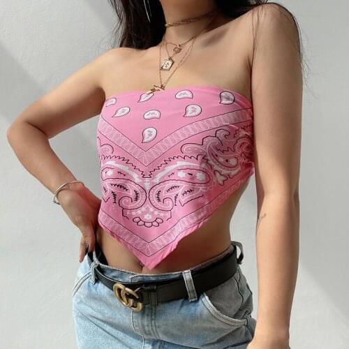 Women Party Clubwear Strapless Aesthetic Summer Sexy Pink Bandeau Top Off Shoulder Backless Beach Tube Top
