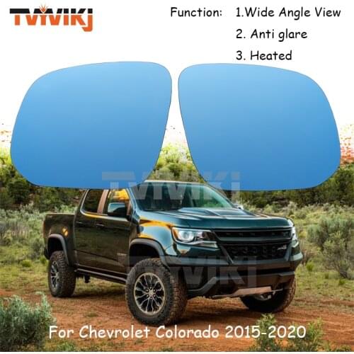 TVYVIKJ Side Rearview Mirror Blue Glass Lens For Chevrolet Chevy Colorado 2015-2021 Wide Angle View anti glare door mirror