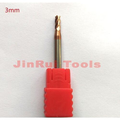 1pc 3mm HRC55 4 Flutes Flat Square Solide Carbide End Mills CNC router bit milling cutter Tools Knife fresa