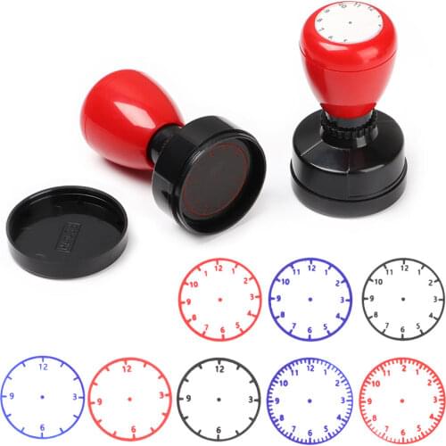1PC Teaching Seal Clock Dial Stamps Learning Recognition Primary School Seal Kids Children Toys School Supplies