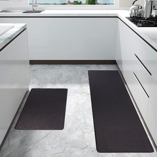 1pcs Waterproof Kitchen Carpet Waterproof Oilproof PU Leather Kitchen Mat Long Doormat Living Room Bedroom Non Slip Floor Mat