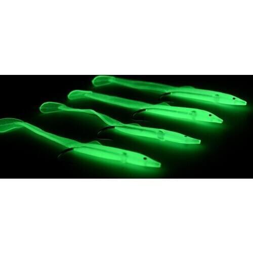 10pcs/lot Luminous Shrimp Soft Lures with Hooks Minnow Lure Artificial Bait Wobblers Fresh Saltwater Fish Eel Single Tail Lures