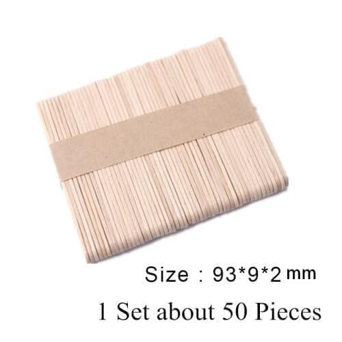 50Pcs/Set Popsicle Sticks Natural Wooden Pop Popsicle Sticks 9.3CM Length Wood Craft Ice Cream Sticks Popsicl Accesorios