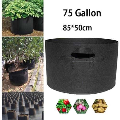 75 Gallon Hand Held Plant Grow Bags Fabric Pot Jardim Orchard and Garden Flowers Plant Growing Container Gardening Tools
