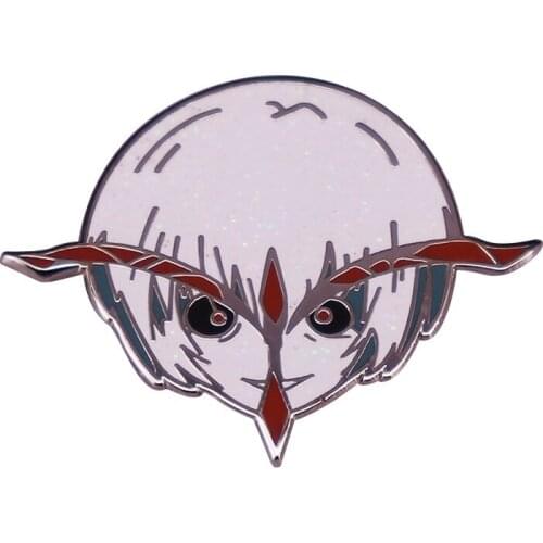 Anime Lovers Accessories EVANGELION EVA Ayanami Rei Cartoon Glitter Metal Enamel Lapel Clothes Coats Bag Badge Brooch Pin