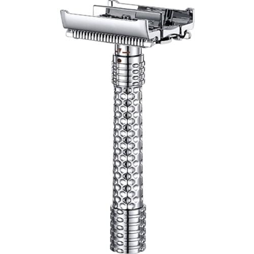 Stepless Adjustable Butterfly TTO Double Edge Safety Razor Wet Shaving for Men Women with 10 Blades