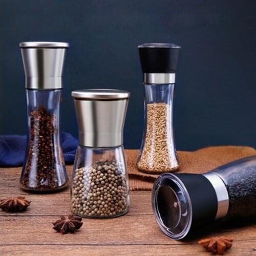 Household stainless steel pepper grinder for grinding sea salt pepper powder manual grinder bottle black pepper grinder freshly