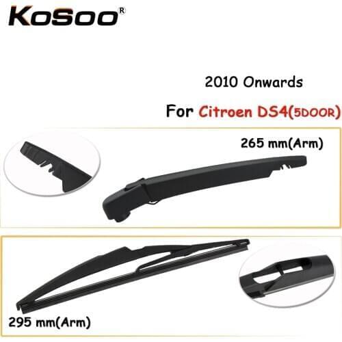 KOSOO Auto Rear Car Wiper Blade For Citroen DS4 (5DOOR),295mm 2010- Rear Window Windshield Wiper Blades Arm,Car Accessories