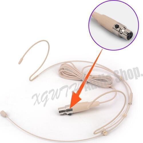 Perfect for Singing Concert Headset Microphone Mini 4 Pin XLR TA4F Cardioid Condenser Mic for AKG Samson Wireless Bodypack