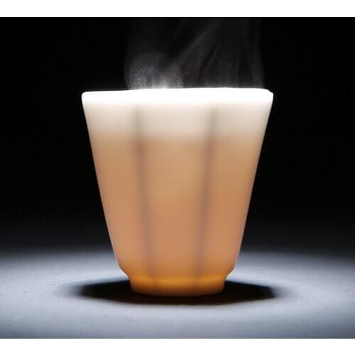 Chinese Traditional Jade Porcelain White Tea Cup For Pu'er Tea Longjing Tea Biluochun Personal Cup For Home Office