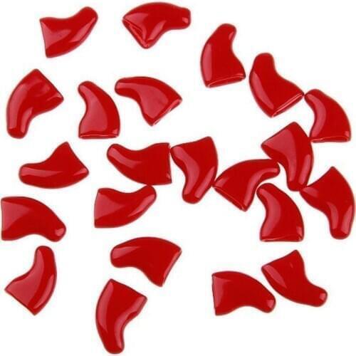 20Pcs Soft Plastic Colorful Cat Nail Caps Paw Claw Protector Cover with Glue