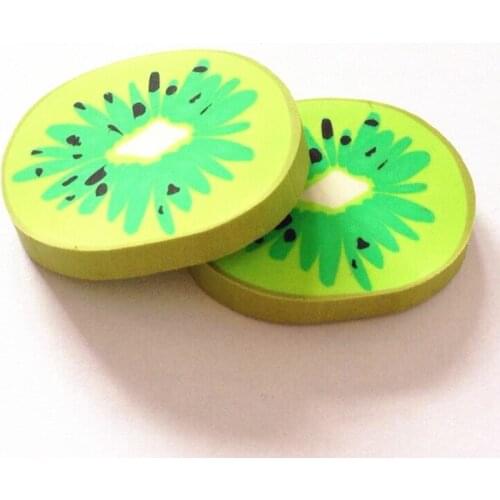 1pcs/lot Kawaii Kiwifruit slice eraser Nice eraser for pencils Students' funny gift prize office school supplies