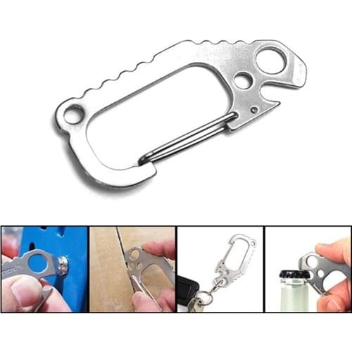 Multifunctional D-Ring Key Chain Clip Hook Mountaineering Climbing Carabiner Buckle Keychain Practical Tool For Outdoor Camping