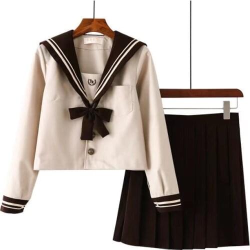 New Fashion Japanese/korean Girl Sailor Suit Jk Student Suits Uniform Cosplay Costume School Uniforms Top+skirt Clothing Sets