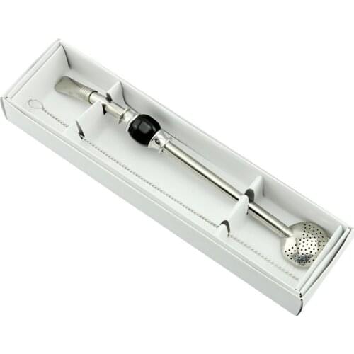 Stainless Steel straws reusable bombilla Drinking Straws Filtered Spoon Straw