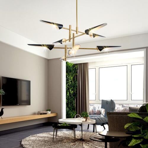 Post-modern Industrial Chandelier Lighting Living Room Simple Lamp Hall Dining Room Designer Bedroom Chandeliers led Luminaria