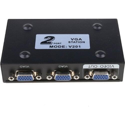 2 Ports Switcher Splitter 2 Ways VGA Video Switch Adapter Converter Box for PC Monitor Accessories T3LB