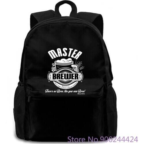 Master BREWER Beer Lager Ale Brew Mens Ladies Unisex Fit Hip Hop women men backpack laptop travel school adult