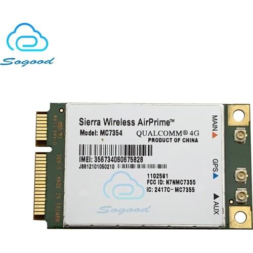 Sierra Wireless Airprime MC7354 4G LTE FDD Category 3 Module Qualcomm MDM 9615 PCIe M.2 Support MIMO GPS Gobi API voice