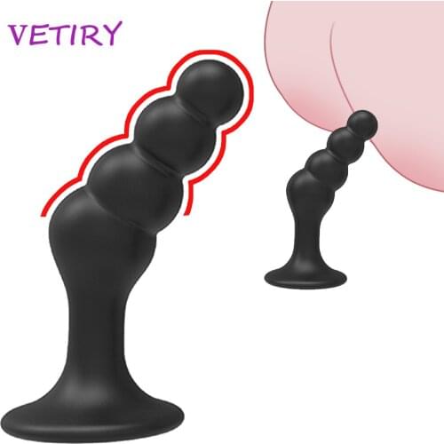 Silicone Anal Plug Adult Products Butt Plug Black Anal Sex Toys for Men Women Prostate Massager Erotic Toys S/M/L Anal Bead