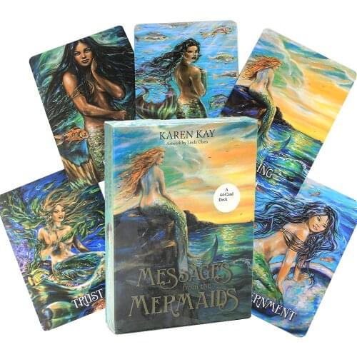 Messages From The Mermaids Tarot Cards Deck Mysterious Divination Rider Manara Romance Angels Modern Witch Board Game