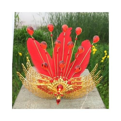 Multi Design Phoenix Tiara Forehead Accessory Womens Hair Tiaras Wedding Bride Hair Jewelry Gold Phoneix