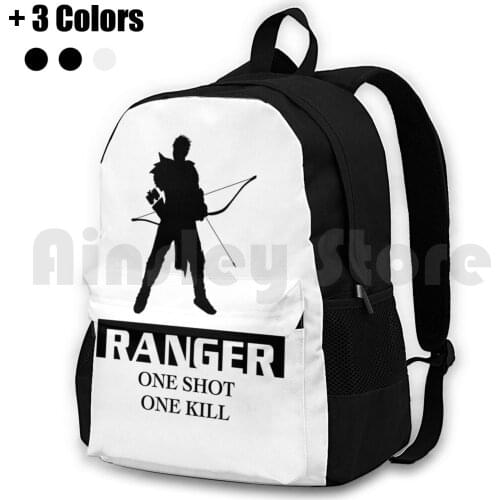 Ranger Outdoor Hiking Backpack Waterproof Camping Travel D D And Pathfinder D20 Ranger One Shot One Kill Bulls Eye Bow Arrow