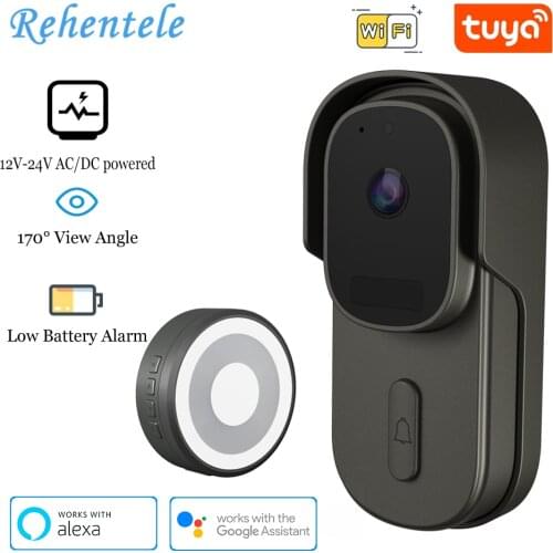 Smart WiFi Doorbell Camera Tuya Video Door bell Intercom Alarm Wireless Security Doorbell Waterproof 1080P HD Remote Monitoring