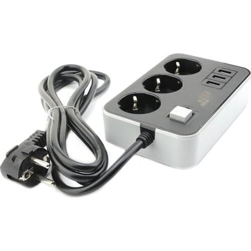 Orada 3'lü 1.8 meter current proof socket with 3 Usb input