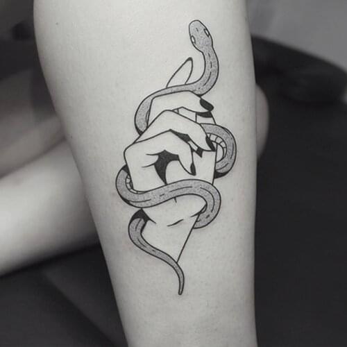 High Quality White Drawing Body Art Tattoos Sticker Water Transfer Flowers Little Element Temporary Fake Ballet Floral Black