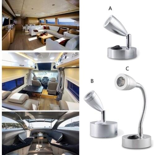 B36B Living Room Wall Light Rotatable Reading Light for Boat Yacht Camper Rotatable Wall Sconce Reading Spotlight