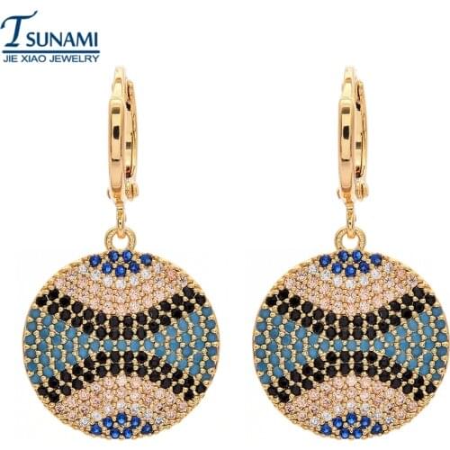 High quality and elegant and elegant and clear color zircon earrings Fashion jewelry gift earrings for female friends ER-135