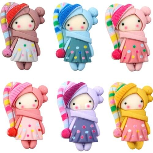 10pcs/lot New Arrival Lovely Girl Resin Flatback Cabochons For Hair Bow Centers DIY Scrapbooking Decoration,10Yc18847