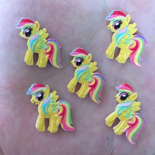 10PCS Resin Hand-paint Cute Horse Flatback Stone Child Scrapbook Buttons Crafts R732