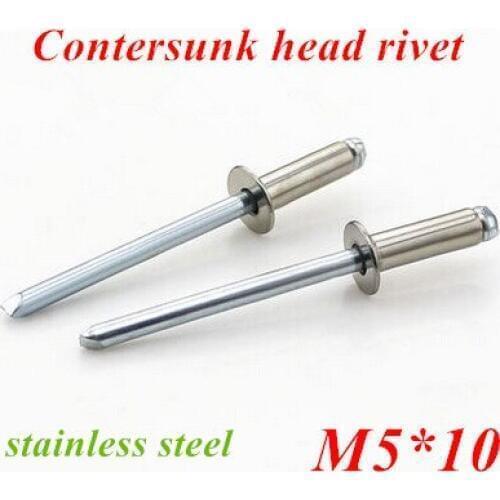 100pcs/lot M5*10 Countersunk POP head rivet Stainless steel